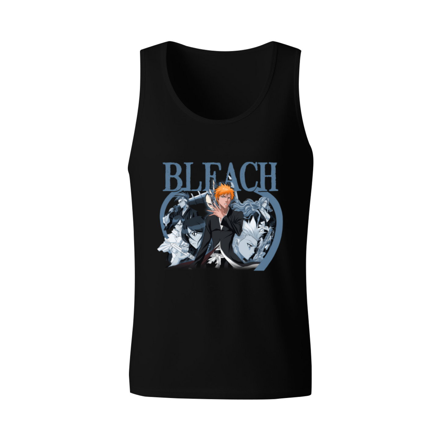 BLEACH Anime Ichigo Kurosaki Character Group Print Men Tank Top