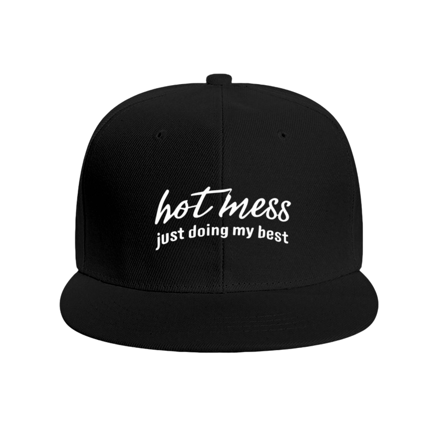 Relatable Hot Mess Just Doing My Best Blue Casual Snapback Cap