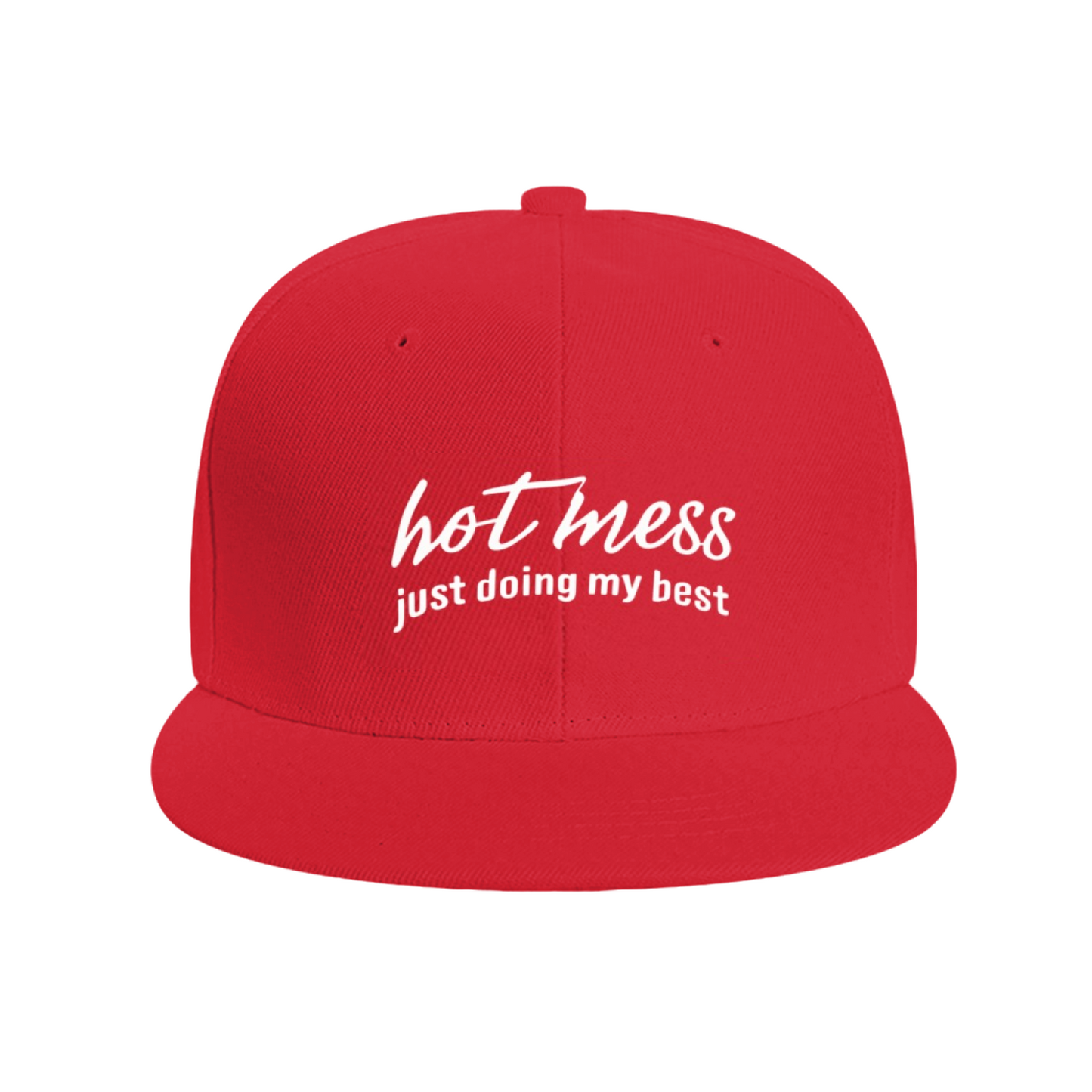 Relatable Hot Mess Just Doing My Best Blue Casual Snapback Cap