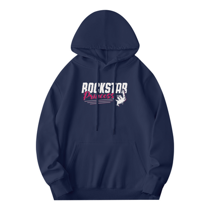 Retro Rockstar Princess Navy Graphic Hoodie