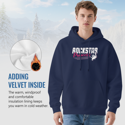 Retro Rockstar Princess Navy Graphic Hoodie