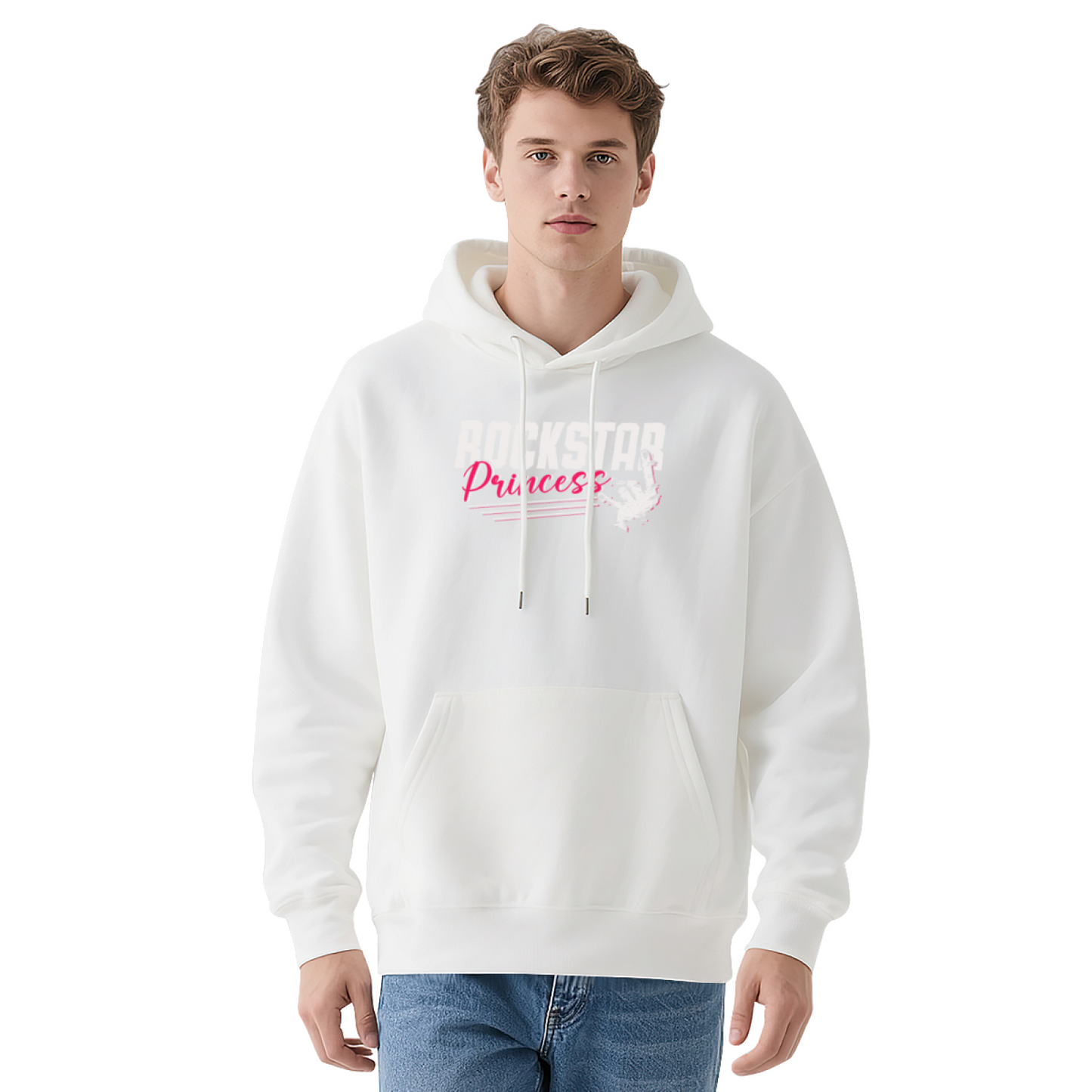 Retro Rockstar Princess Navy Graphic Hoodie
