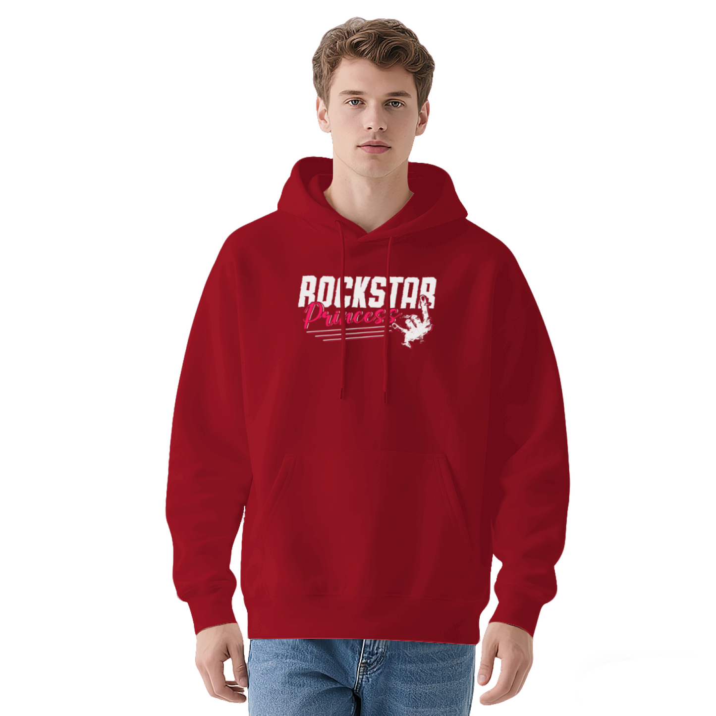 Retro Rockstar Princess Navy Graphic Hoodie