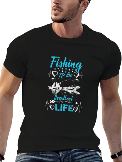 Fishing Heartbeat T-Shirt - Anglers Passion