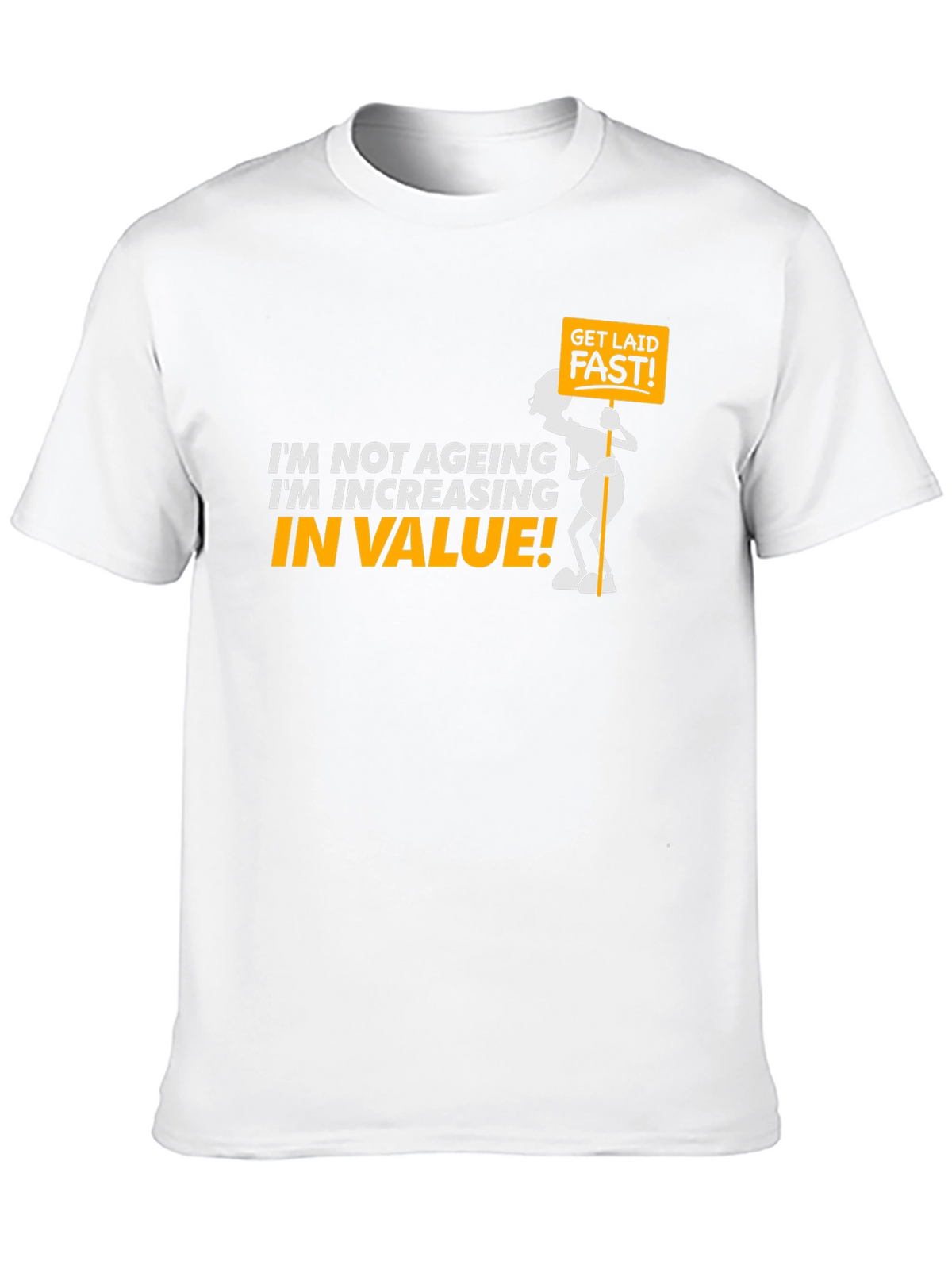 Funny Increasing in Value Black Graphic Tee