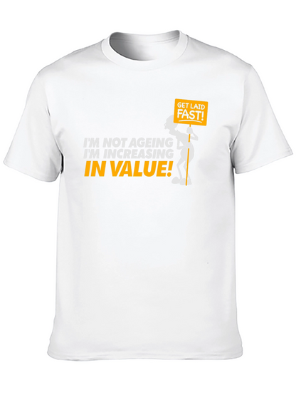 Funny Increasing in Value Black Graphic Tee