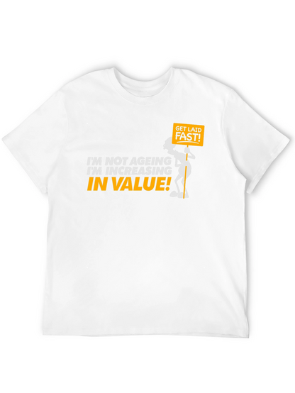 Funny Increasing in Value Black Graphic Tee