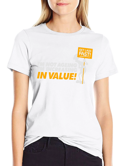 Funny Increasing in Value Black Graphic Tee