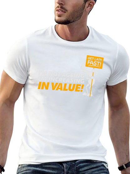 Funny Increasing in Value Black Graphic Tee