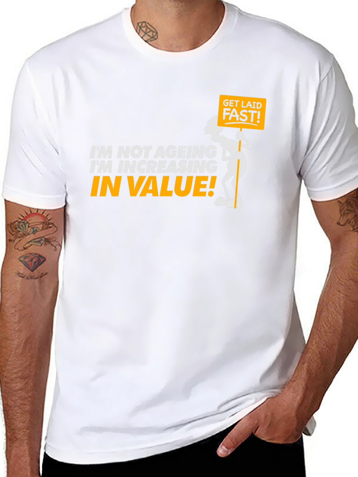 Funny Increasing in Value Black Graphic Tee