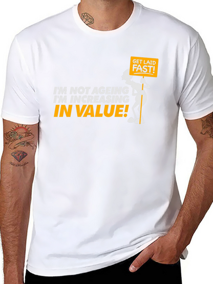 Funny Increasing in Value Black Graphic Tee