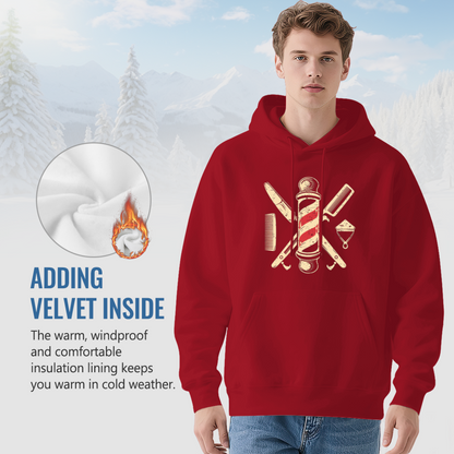 Vintage Barber Tools Graphic Men¡¯s Hoodie, Soft All-Day Comfort