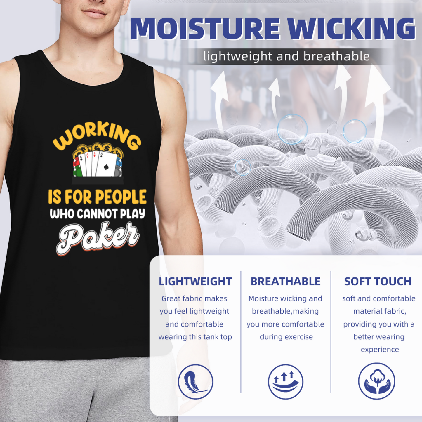 Working Is For People Who Can¡¯t Play Poker Gambler Tank Top