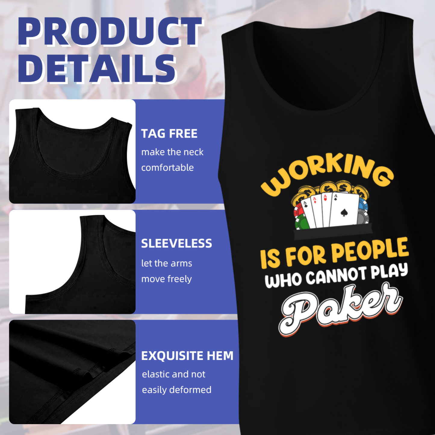 Working Is For People Who Can¡¯t Play Poker Gambler Tank Top