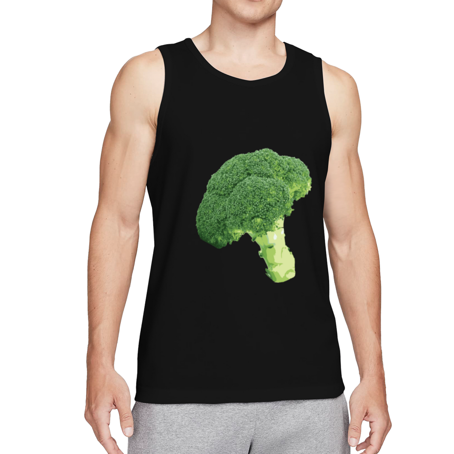 Realistic Broccoli Vegetarian Loose Fit Sleeveless Tank