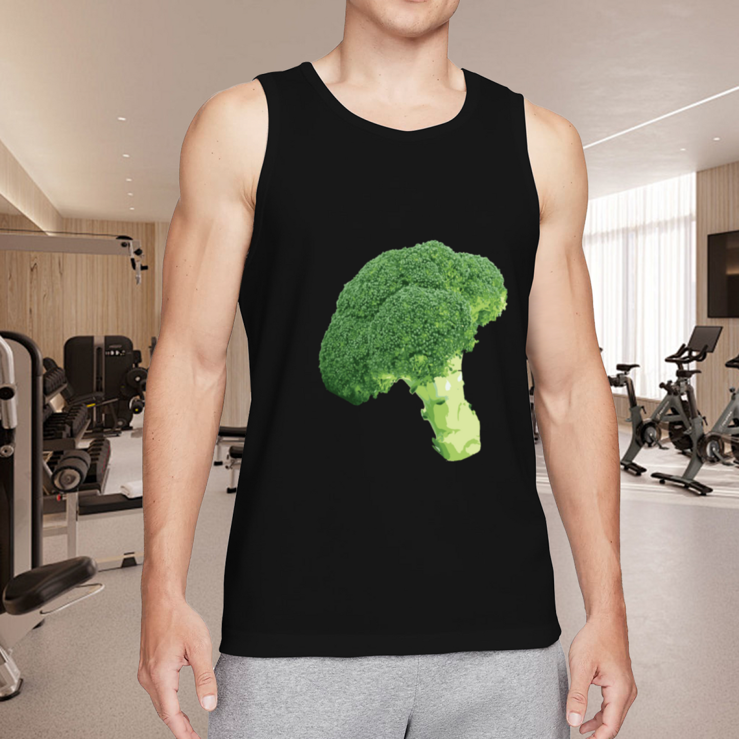 Realistic Broccoli Vegetarian Loose Fit Sleeveless Tank
