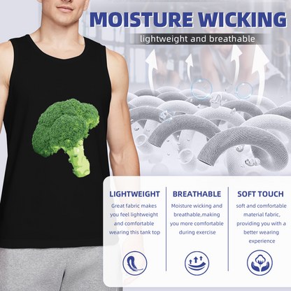 Realistic Broccoli Vegetarian Loose Fit Sleeveless Tank