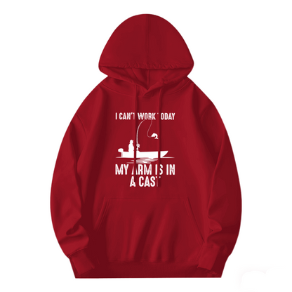 Funny Fishing Pun Red Unisex Hoodie