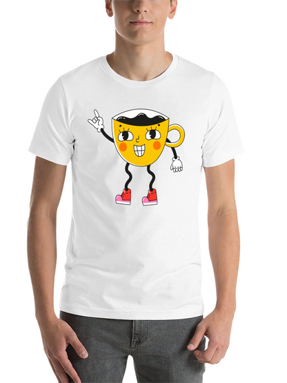 Cartoon Coffee Cup Graphic Tee