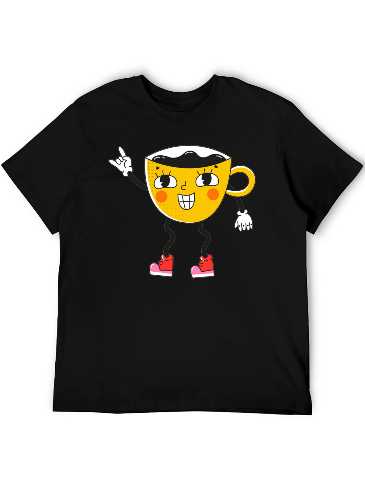 Cartoon Coffee Cup Graphic Tee