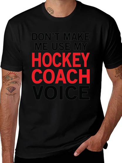 Hockey Coach Voice Graphic Tee - Black