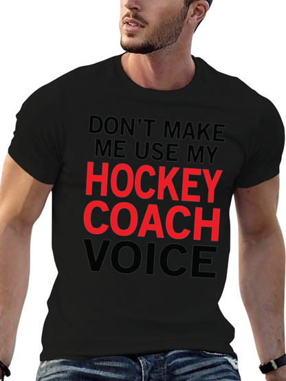 Hockey Coach Voice Graphic Tee - Black