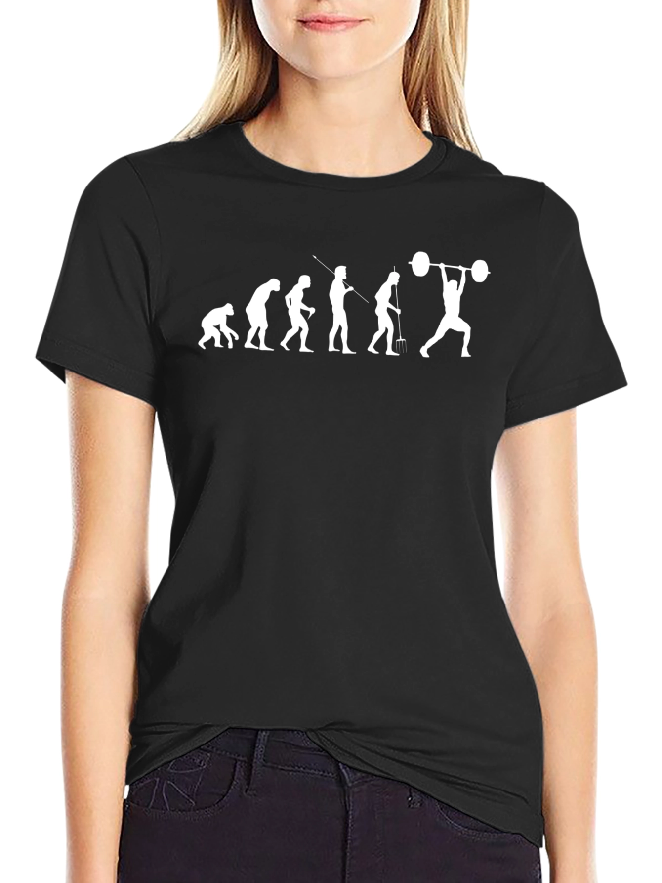 Evolution of Weightlifting T-Shirt - Black