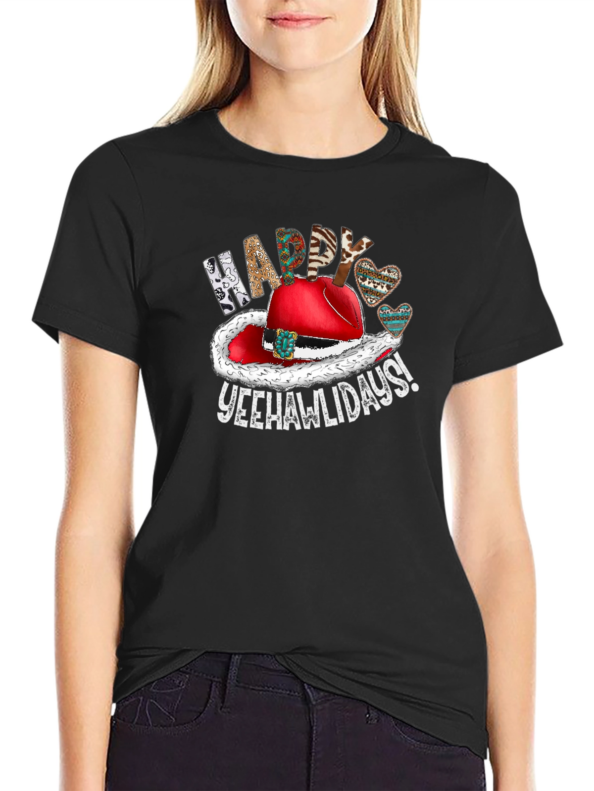 Festive Yeehawlidays Graphic Tee