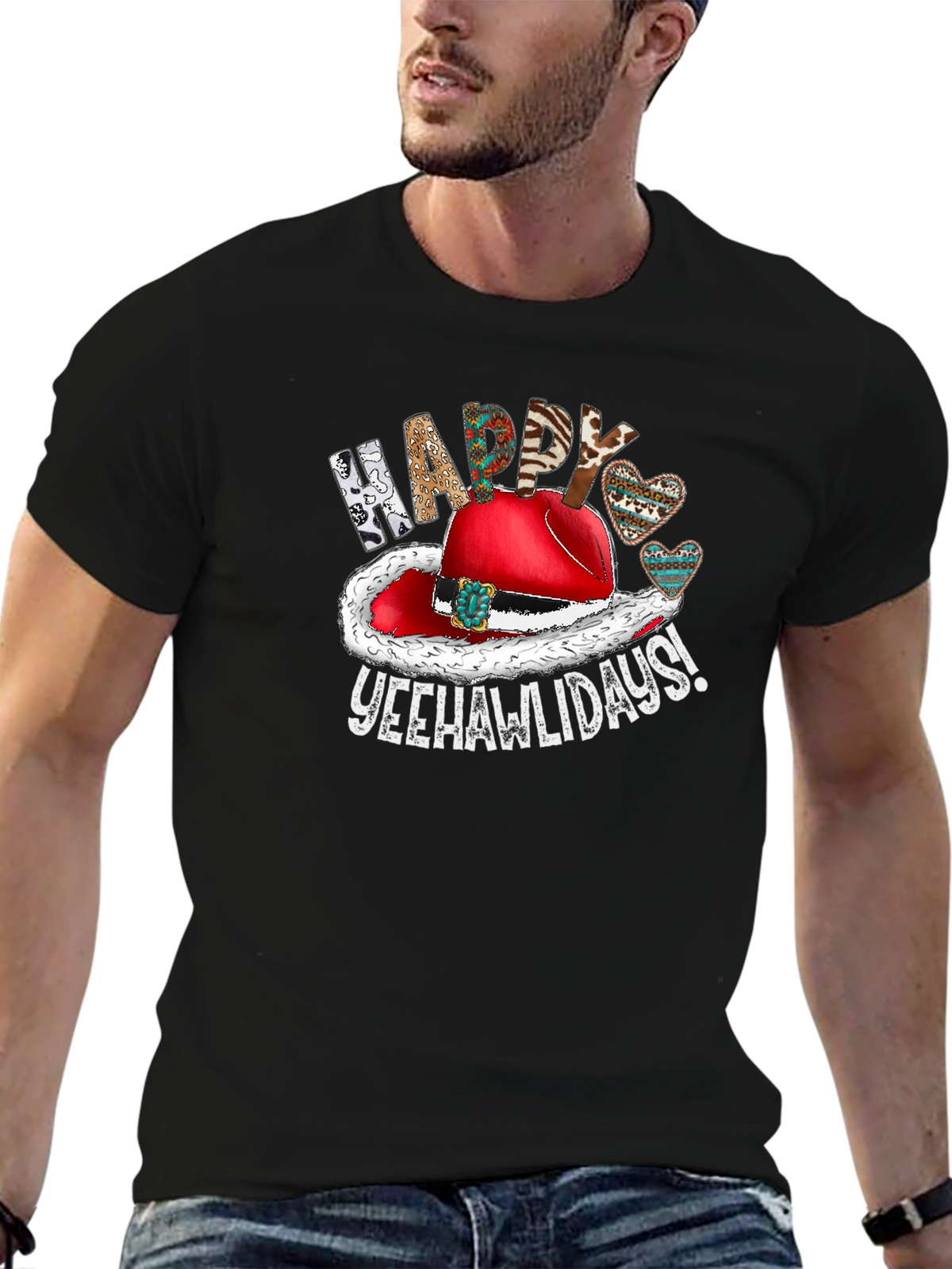 Festive Yeehawlidays Graphic Tee