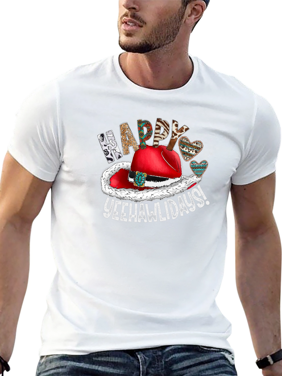 Festive Yeehawlidays Graphic Tee