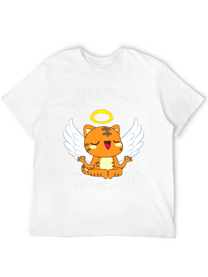 Relax Cat T-Shirt - Wanna Relax? Just Breathe Tee