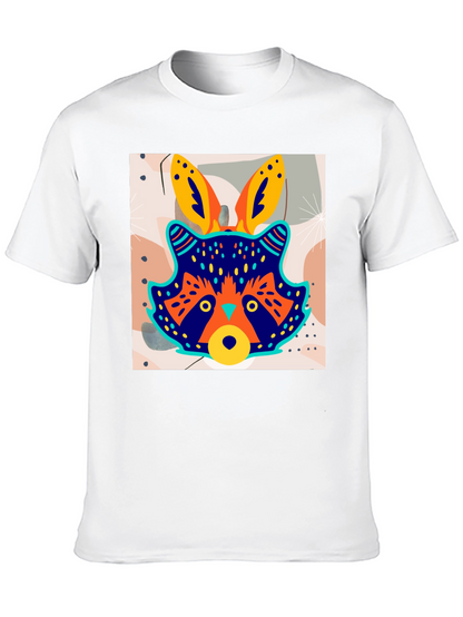 Funky Raccoon Graphic Tee - Stylish Mens Black T-Shirt