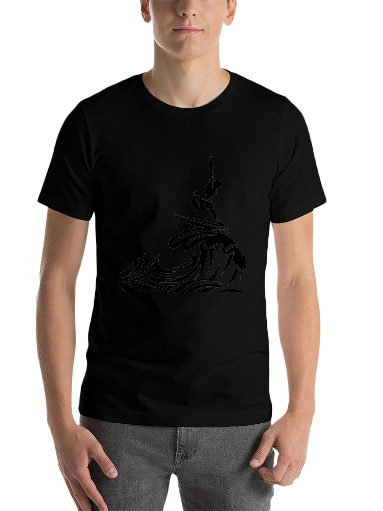Black Surfer Graphic Tee