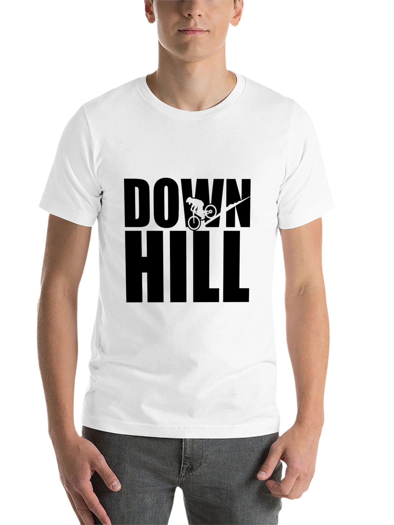 Downhill Mountain Biking Black T-Shirt
