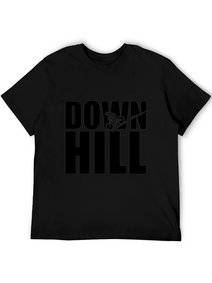 Downhill Mountain Biking Black T-Shirt