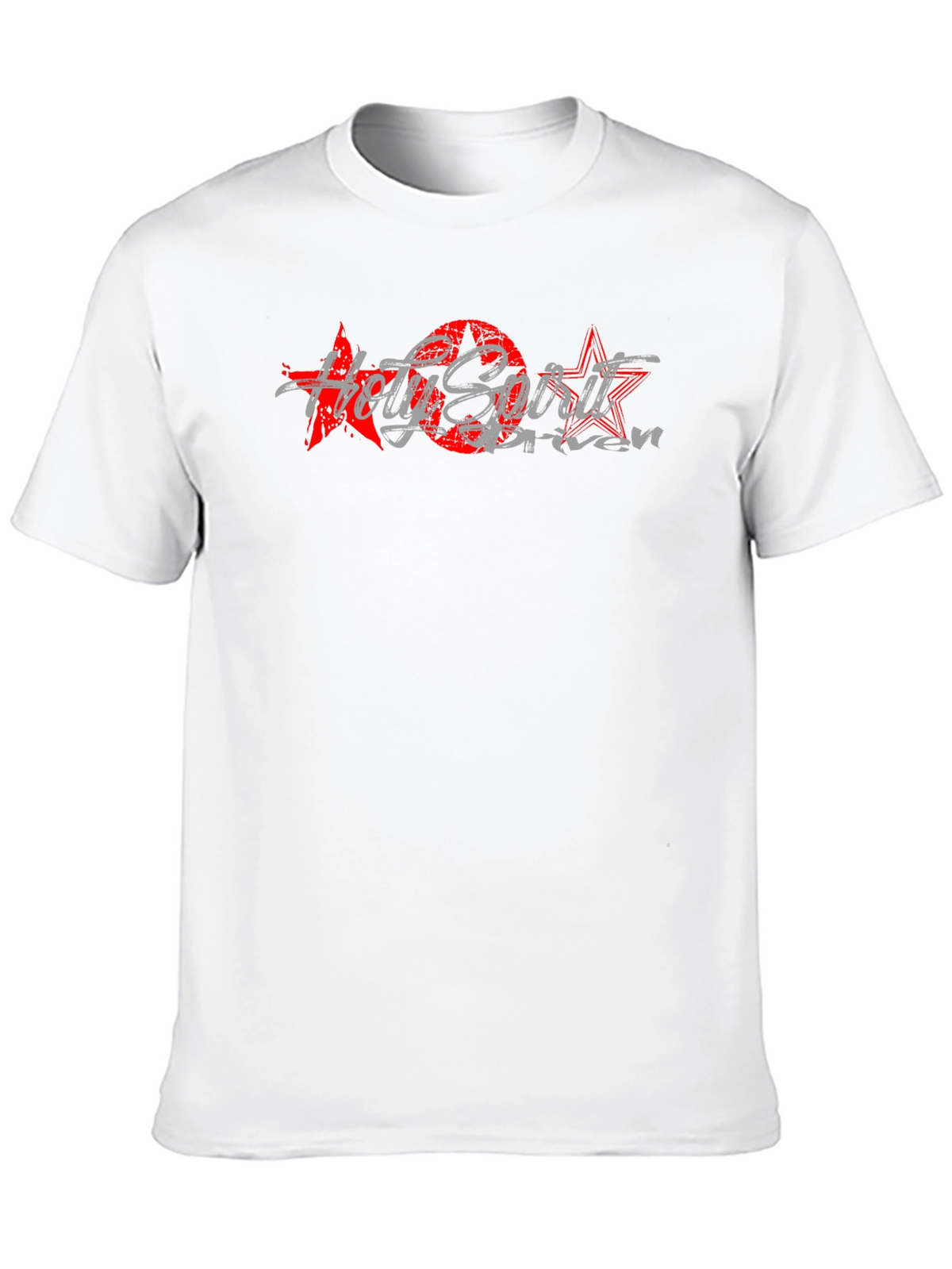 Red Stars Black T-Shirt Graphic Print