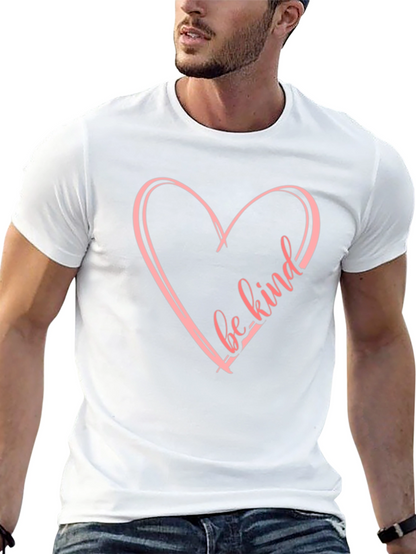 Be Kind Heart Graphic Black T-Shirt