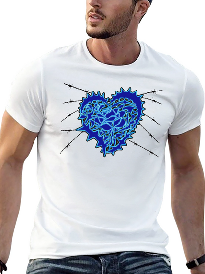 Heart Gear Graphic Print Black T-Shirt