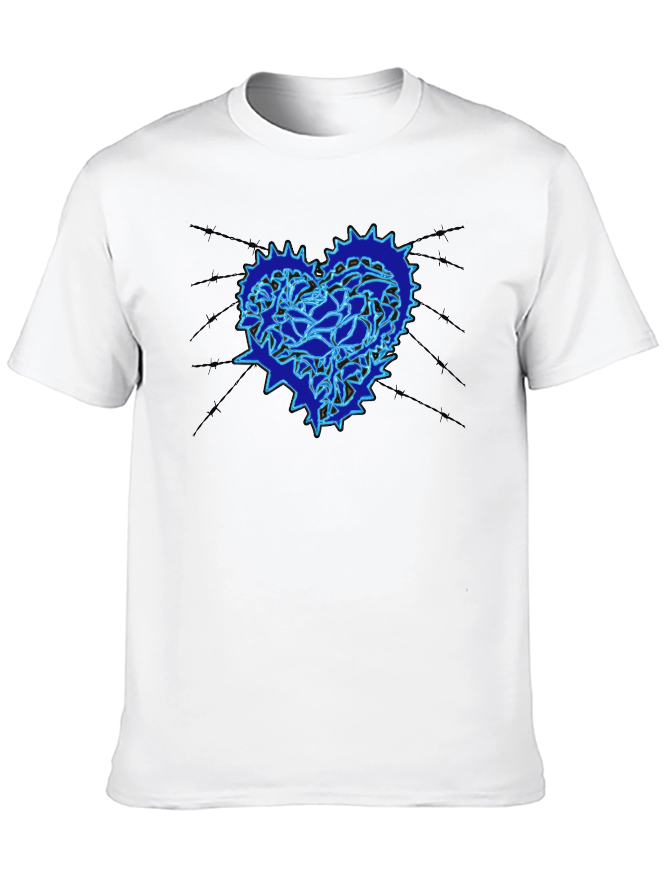 Heart Gear Graphic Print Black T-Shirt