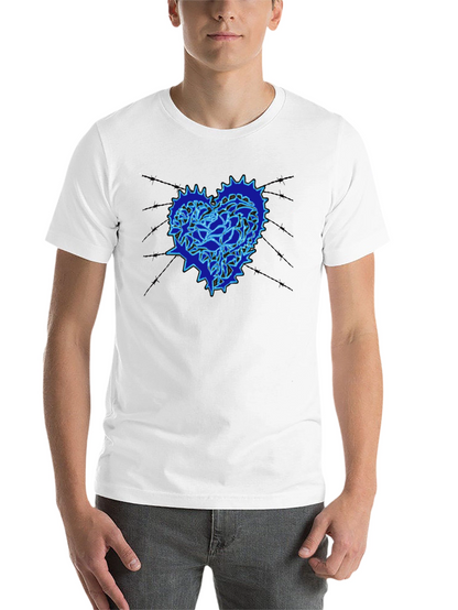Heart Gear Graphic Print Black T-Shirt