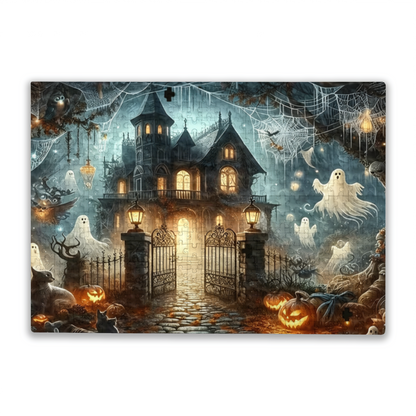 Spooky Cute Halloween Haunted House Ghost Pumpkin Puzzle