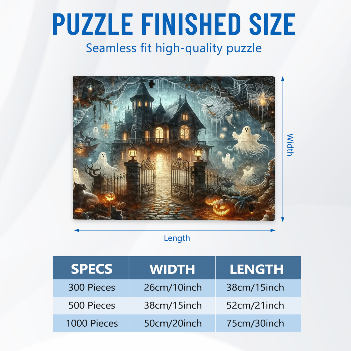 Spooky Cute Halloween Haunted House Ghost Pumpkin Puzzle