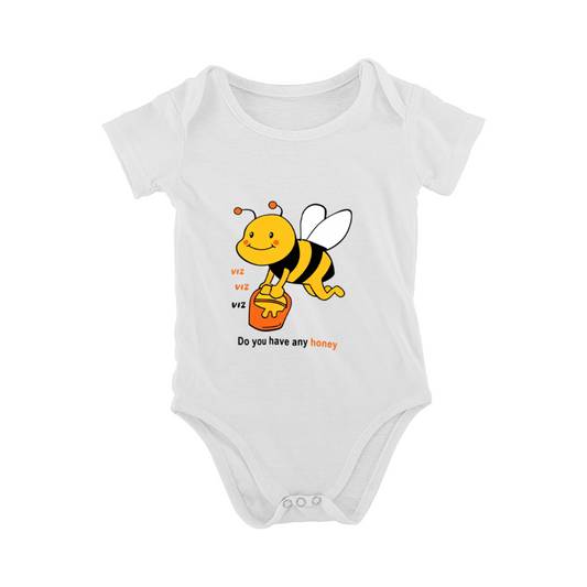 Do You Have Any Honey Cute Bumble Bee Cartoon Baby Romper