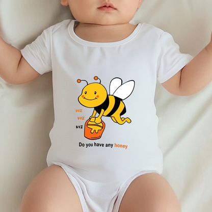 Do You Have Any Honey Cute Bumble Bee Cartoon Baby Romper