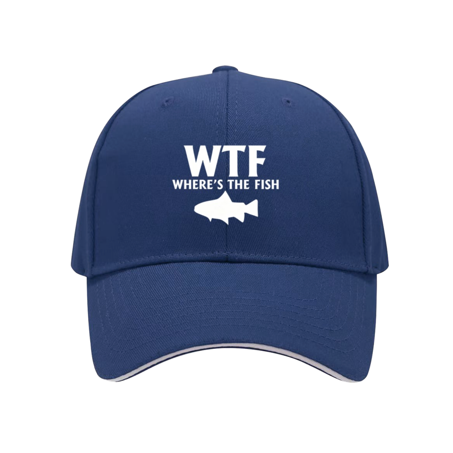 Funny WTF Where¡¯s The Fish Multi-Color Fishing Sandwich Baseball Cap