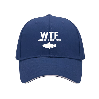 Funny WTF Where¡¯s The Fish Multi-Color Fishing Sandwich Baseball Cap