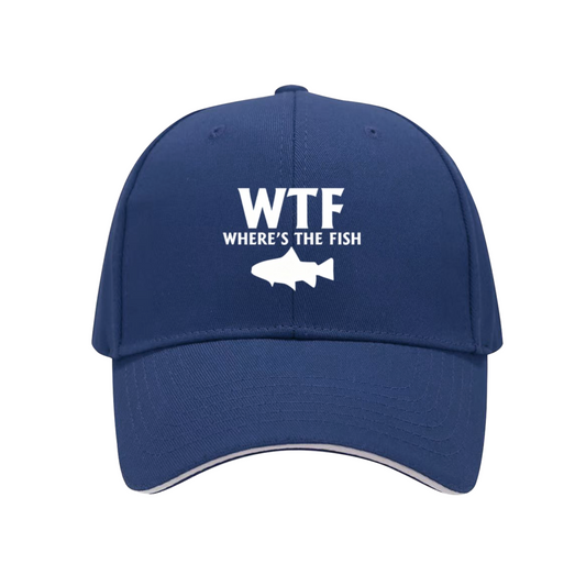 Funny WTF Where¡¯s The Fish Multi-Color Fishing Sandwich Baseball Cap