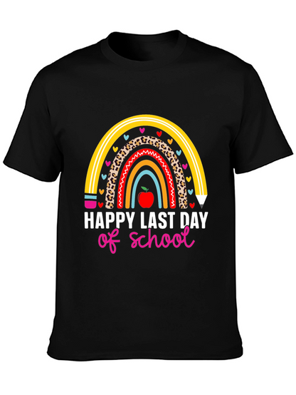 Happy Last Day of School Rainbow Teacher T-Shirt
