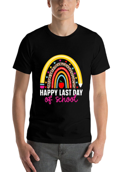 Happy Last Day of School Rainbow Teacher T-Shirt