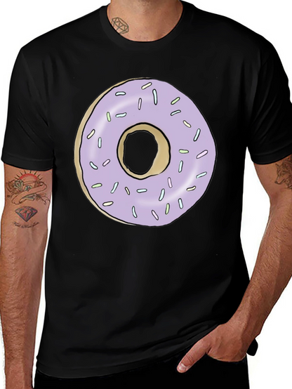Donut Graphic Tee - Black Casual T-Shirt